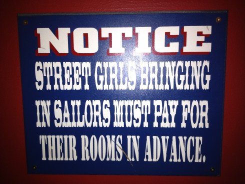 Sign at Toronto bar Sweaty Betty's