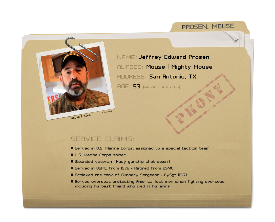 Jeffrey Prosen exposed as a military fraud