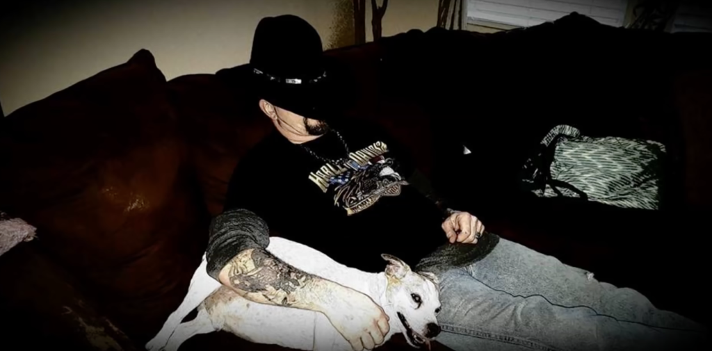 Mr. Davidson in his new home with Mr. Turnbow, the Biker Country Music Singer