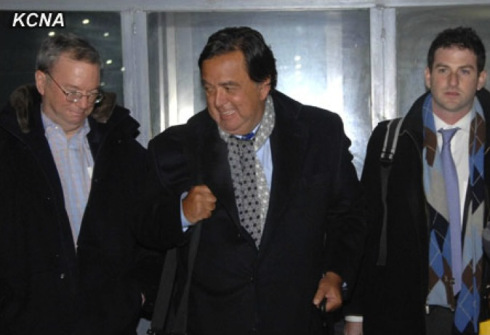 Google delegation arrives at Pyongyang