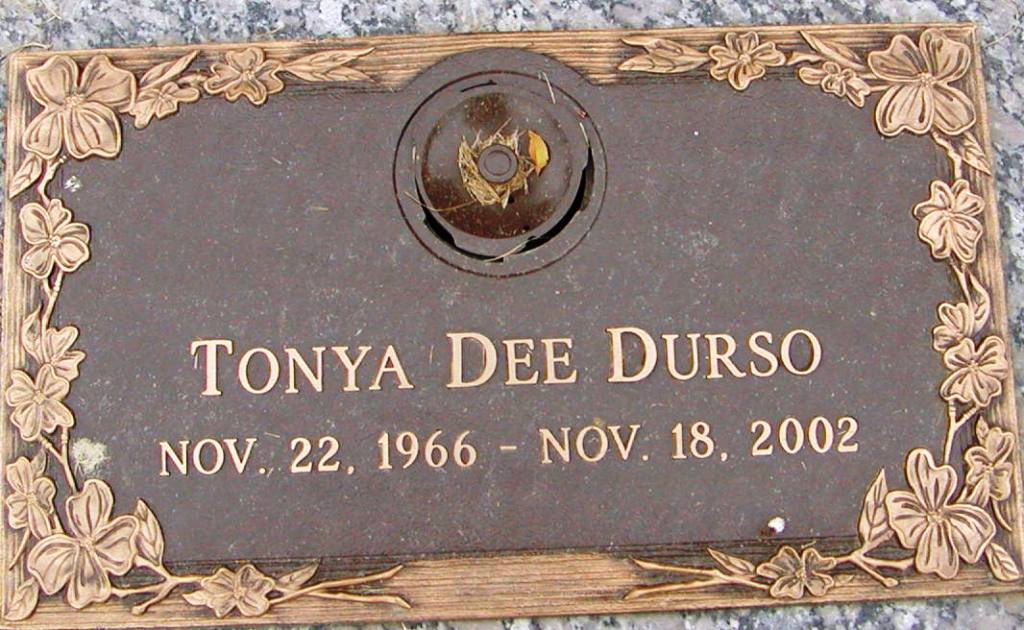 Gravestone of Ferguson police officer Darren Wilson's mother, who died at the age of 35 when he was 16
