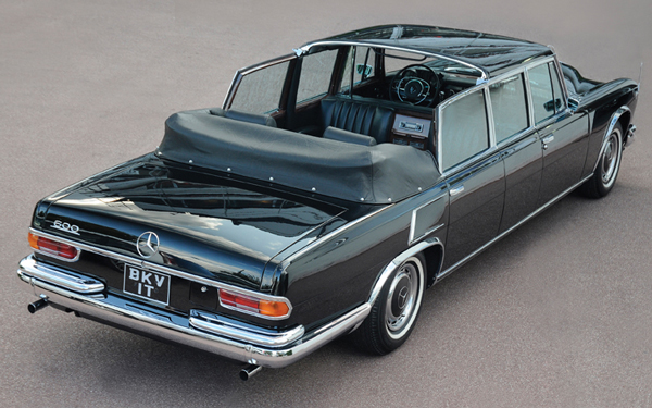 In the 1980s, the charismatic dictator exported most of his country's food stock, in order to pay off the national debt. Meantime, he and his wife Elena enjoyed the finer things in life…like their yacht, and collection of luxury cars. Among those cars were Nicolae's official state limo: a 1968 Mercedes 600 Pullman Landaulet, complete with armor plating, bullet-proof glass, a mini bar, and a TV in the driver's compartment (Richard Nixon rode in this car during his 1969 visit)