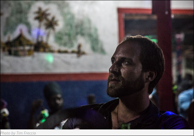 American Freelance journalist Mupka Ashoka working in Liberia last week for VICE News