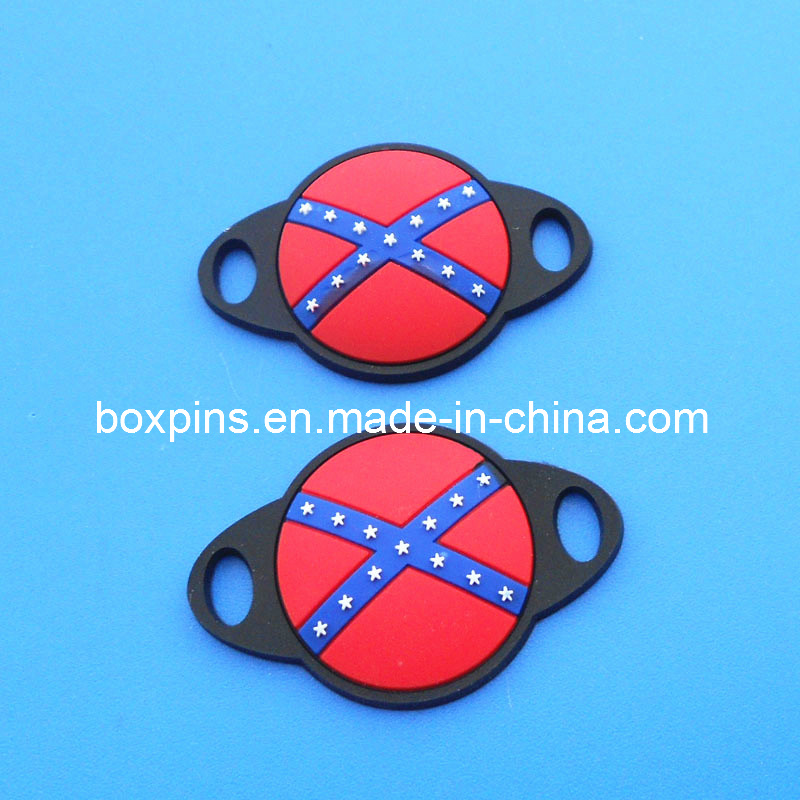 Confederate-Flag-Custom-Shoelace-Charm-Soft-PVC-Shoe-Accessory