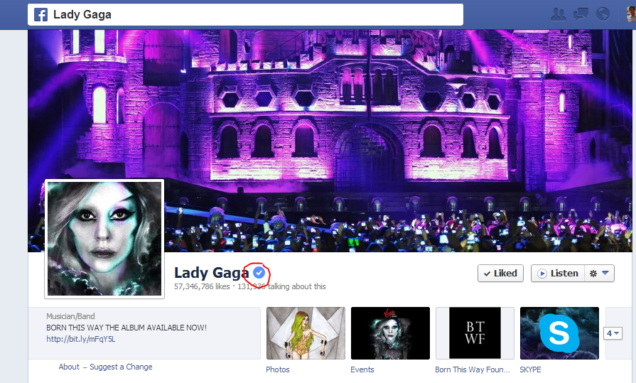 Lady Gaga, who like Lamont and other high profile celebrities, uses only one name, displays her