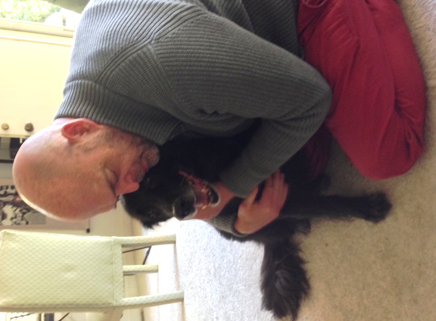 Buddy, surrounded by love from his family