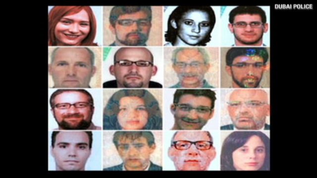 Interpol mugshots of Mossad assassins in Dubai wanted for murder. Barkan is on the far left, third from top