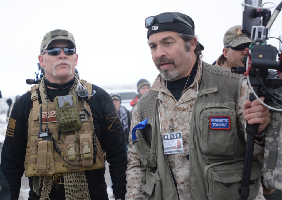 Pete Santilli, who calls himself a journalist, all kitted up at the armed occupation of the Oregon wildlife refuge in January