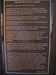The Journalist's Creed
