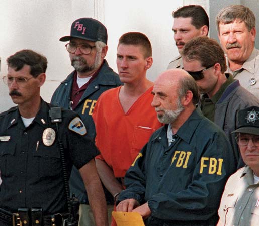 Timothy McVeigh after his arrest for the Oklahoma City bombing in 1995