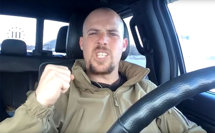 Jon Ritzheimer on his way to arrest President Obama in 2015