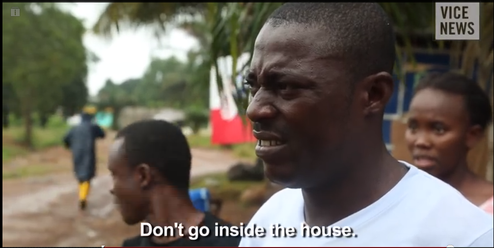 VICE media framegrab from video where Ashuka advises VICE team