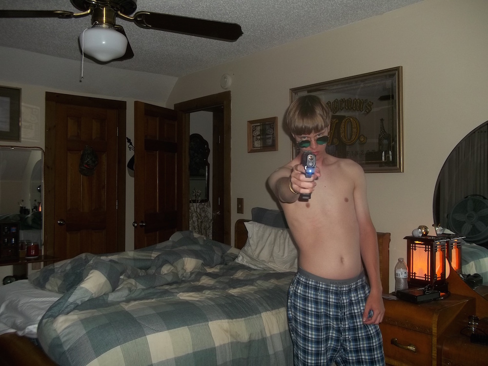 Dylan Roof in his bed room
