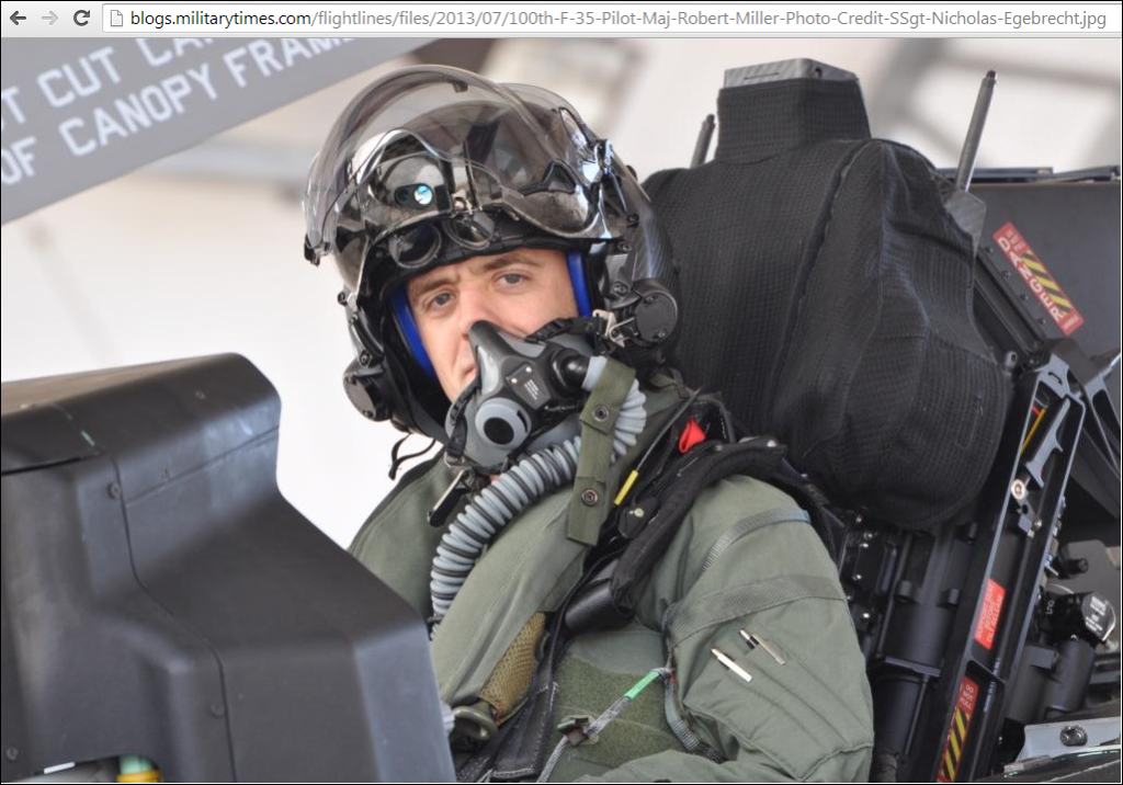 U.S. Air Force Major Robert Miller, brother of detained American in North Korea Matthew Miller, is an elite test pilot for the F-35 combat airplane